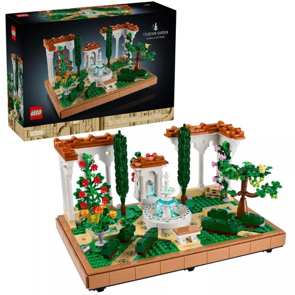 LEGO Icons Fountain Garden 10359 Building Kit 1302 Pieces Sealed Box QUICK SHIP - Picture 1 of 6